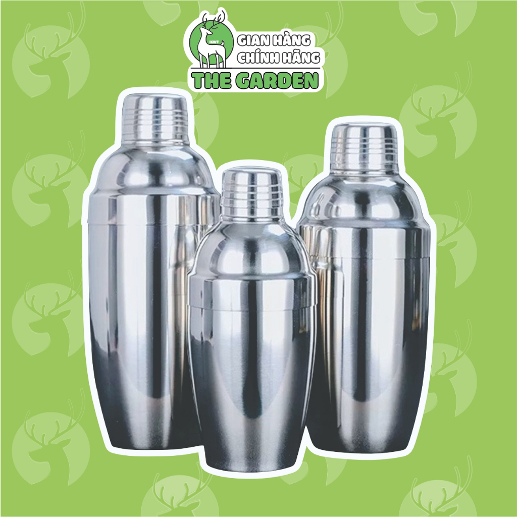 Bình lắc shaker pha chế chất liệu inox (350 - 550 - 750 ml) - THE GARDEN