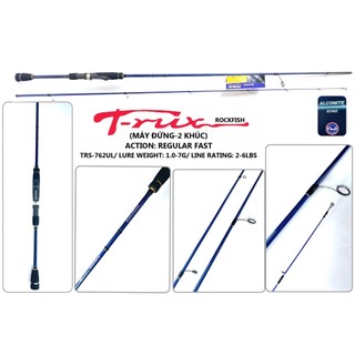 CẦN CÂU CÁ - CẦN LURE ULTRA LIGHT MÁY ĐỨNG 2 KHÚC PROHUNTER T-RUX ROCK FISH TRS - KHOEN FUJI - 1.98m/2.1m/2.28m