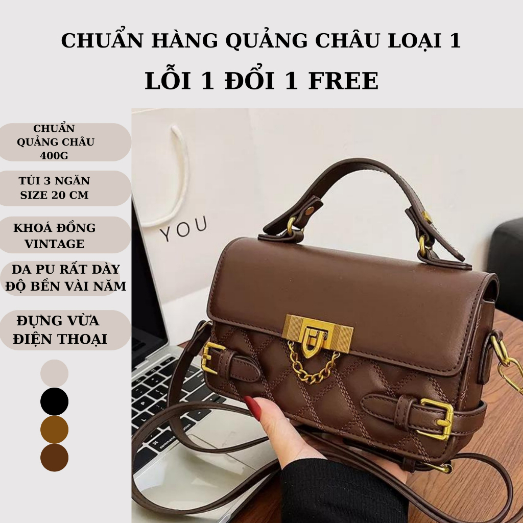 Túi Xách Nữ Đeo Chéo Dáng Hộp Khóa Gập Chất Da Cao Cấp Phong Cách Hàn Quốc Tx54