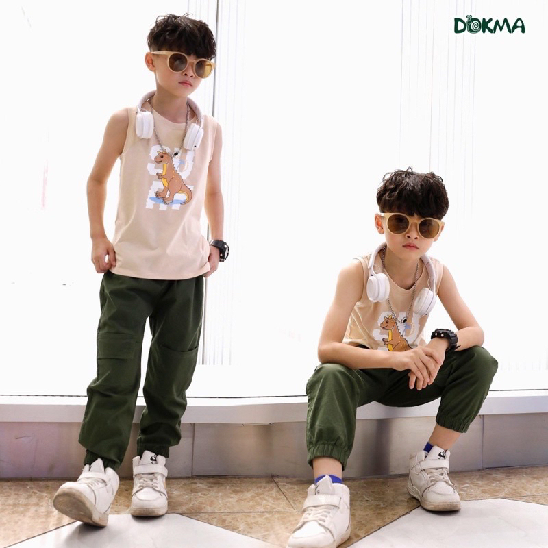 Áo ba lỗ bé trai cotton Dokma DA1433 DA1508