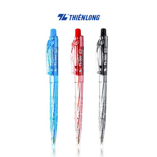Bút bi Thiên Long TL-061 mực xanh đỏ đen ngòi 0.5mm thanh mảnh, êm trơn, phù hợp học sinh, sinh viên, văn phòng