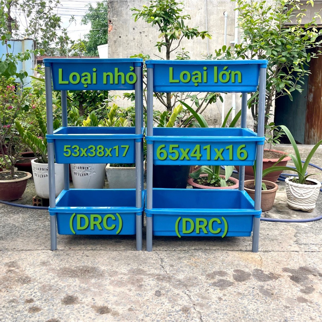 Bộ 3 khay tầng xanh nhỏ