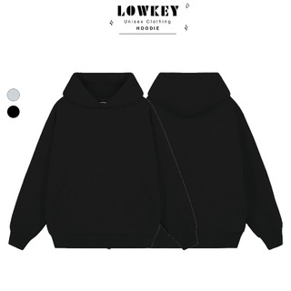   XẢ KHO Áo hoodie trơn unisex nam nữ LOWKEY đẹp K1001 - Chất nỉ cotton dày dặn ấm áp 