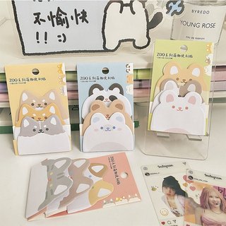 Set giấy ghi chú Giấy NOTE hình gấu thỏ đáng yêu có keo dán