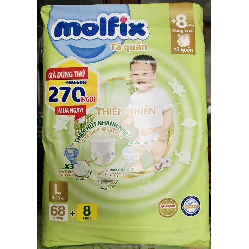 Tã quần Molfix Hàng Tặng size L / XL / XXL
