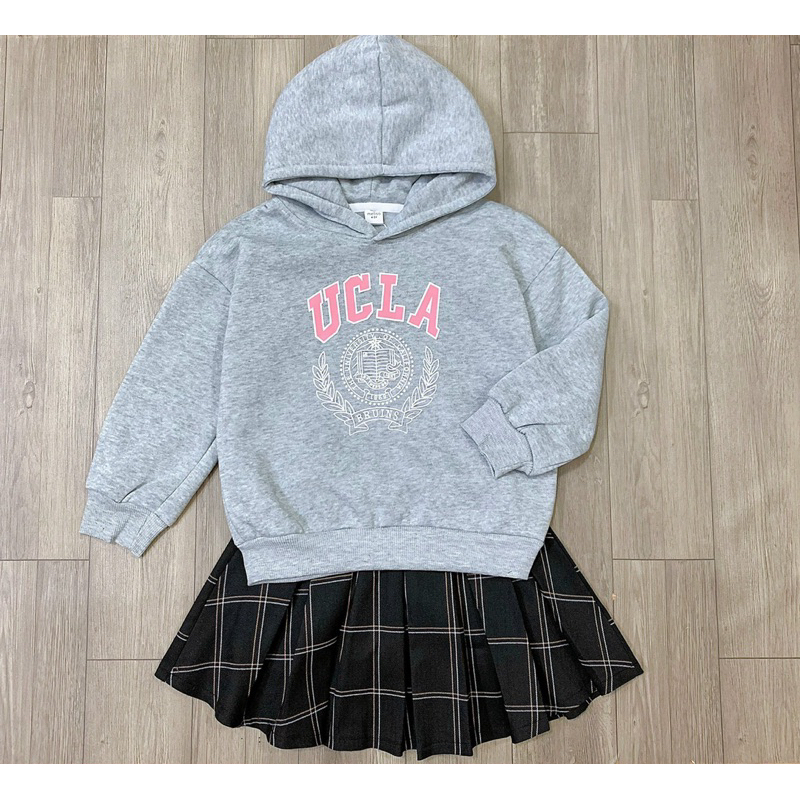 Bộ nỉ hoodie UCLA chân váy caro- HÀNG SALE KHÔNG ĐỔI TRẢ