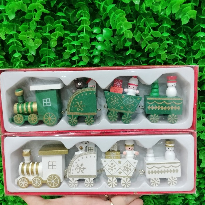 Xe Đồ Chơi Đoàn Tàu Xe Lửa Xe Trang Trí, Món Quà Xinh Phiên Bản Giáng Sinh, Marry Christmas, Noel Nhiều Màu Sắc