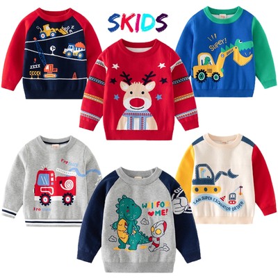 Áo len bé trai SKIDS quần áo trẻ em thu đông quảng châu cho bé 2 đến 8 tuổi
