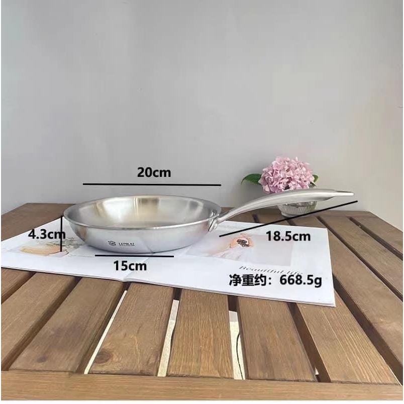 Chảo Lunkai cạn lòng size 20cm