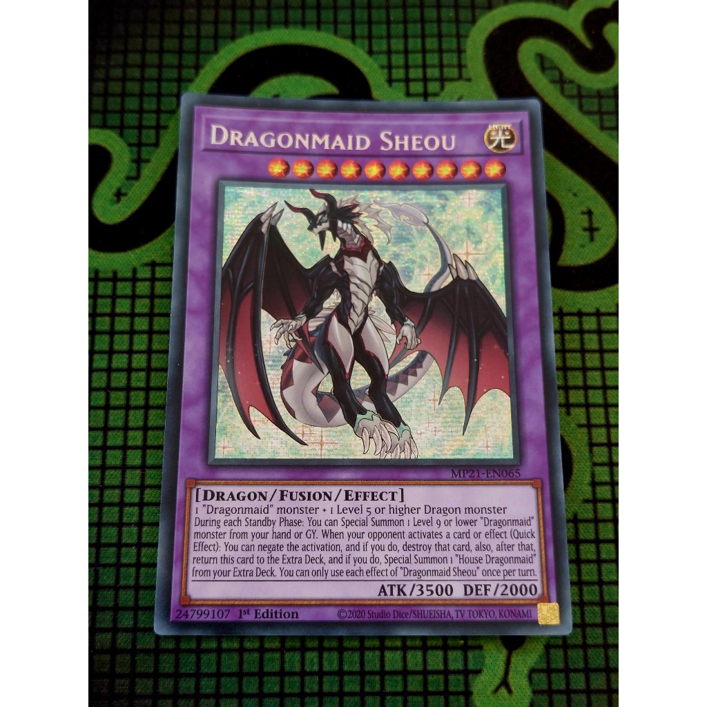 Thẻ Bài Mint90 Yugioh Monster Dragonmaid Sheou - MP21-EN065 - Prismatic Secret