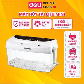 Máy Hủy Tài Liệu Mini Deli - Chính Hãng Nhỏ Gọn, Dễ Dàng Sử Dụng Phù Hợp Cho Văn Phòng, Doanh Nghiệp
