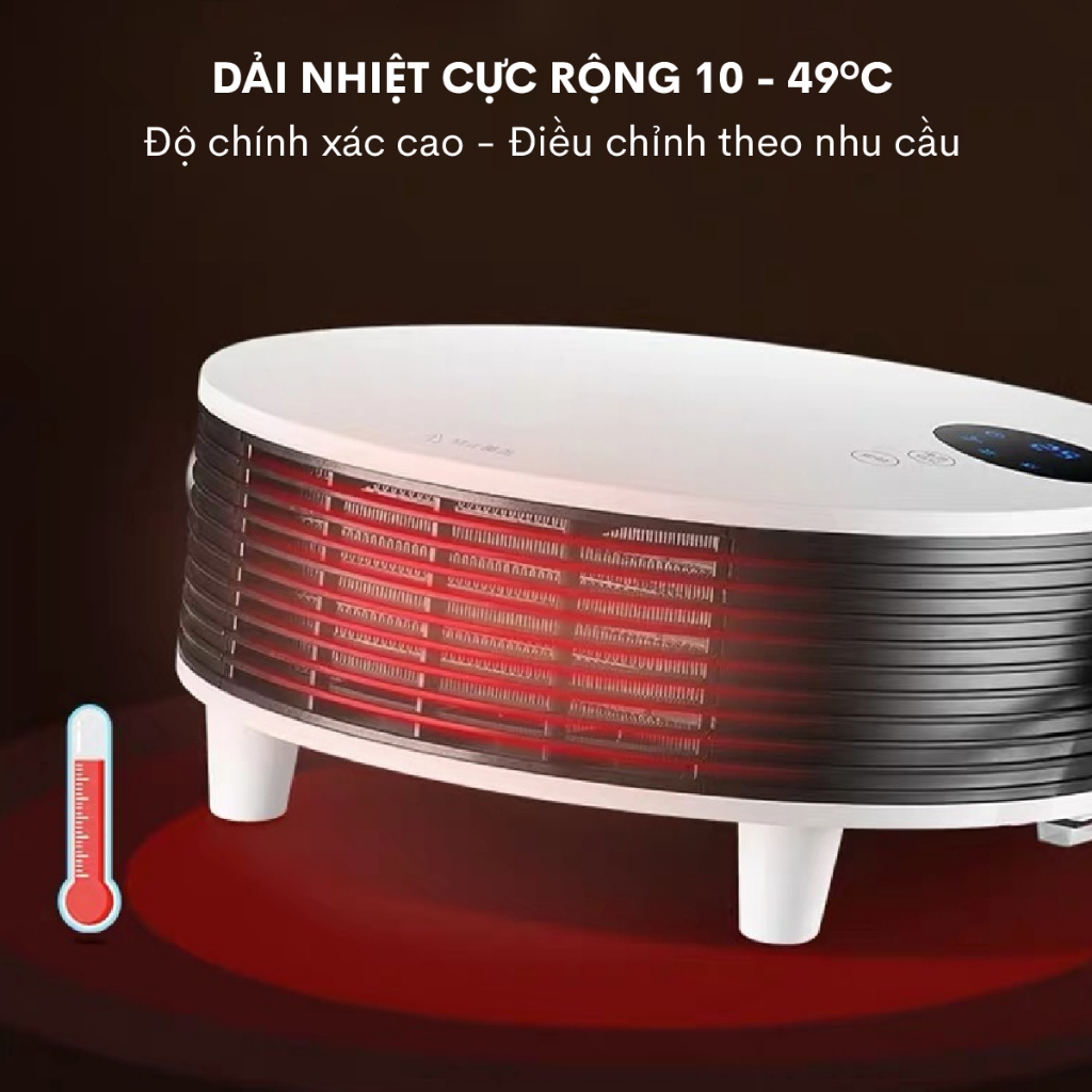 Quạt sưởi nhà tắm FUJIHOME FHB5000 tăng nhiệt độ phòng nhanh chóng và an toàn, Điều khiển cảm ứng, từ xa, BH 12 tháng