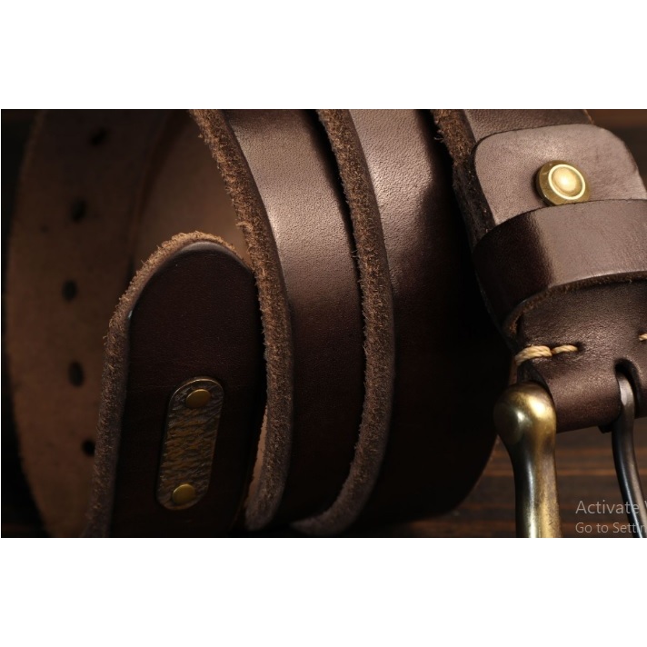 Thắt Lưng Dây Nịt Nam Da Bò Nguyên Miếng Khóa KIm Đồng Nguyên Chất Cao Cấp Bảo Hành 10 năm - Đồ Da Kingshop