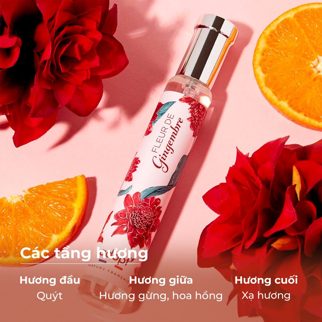 Nước hoa nữ ADOPT Fleur De Gingembre EDP 30ml chính hãng lưu hương thơm lâu Ngọt Ngào Tươi Mát Trẻ Trung