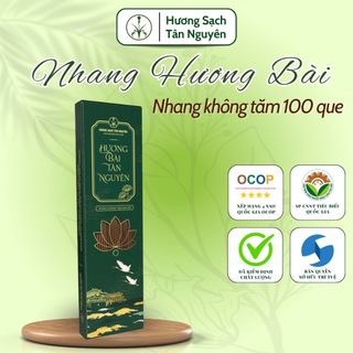 Hương Sạch Tân Nguyên, nhang ít khói, hương không tăm tinh khiết dễ chịu dùng thiền định hộp 100 que