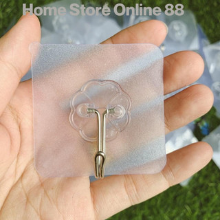 Móc dán tường siêu dính, móc dán tường chịu lực siêu dính chắc chắn trong suốt 6x6cm