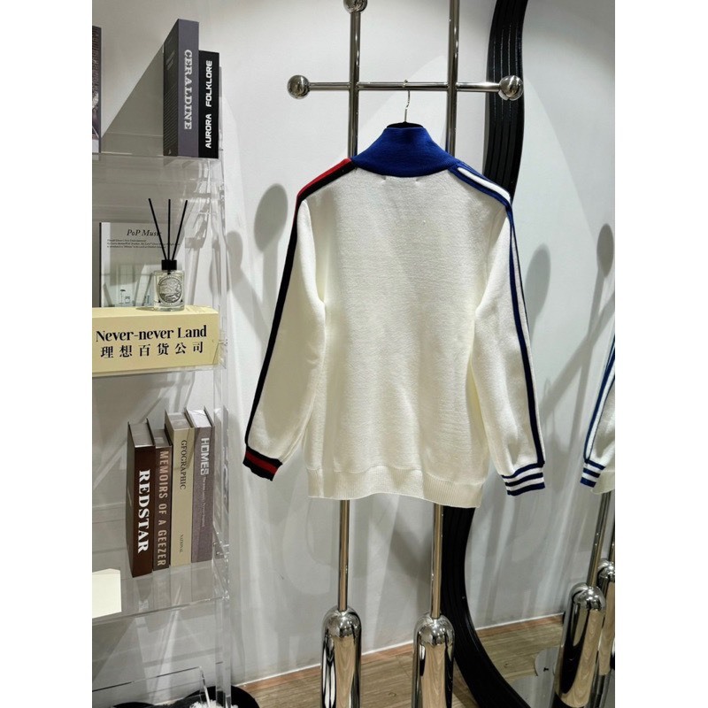 Áo Khoác Nỉ A Di Đát Hoạ Tiết Kẻ Sọc Xanh Siêu Cấp