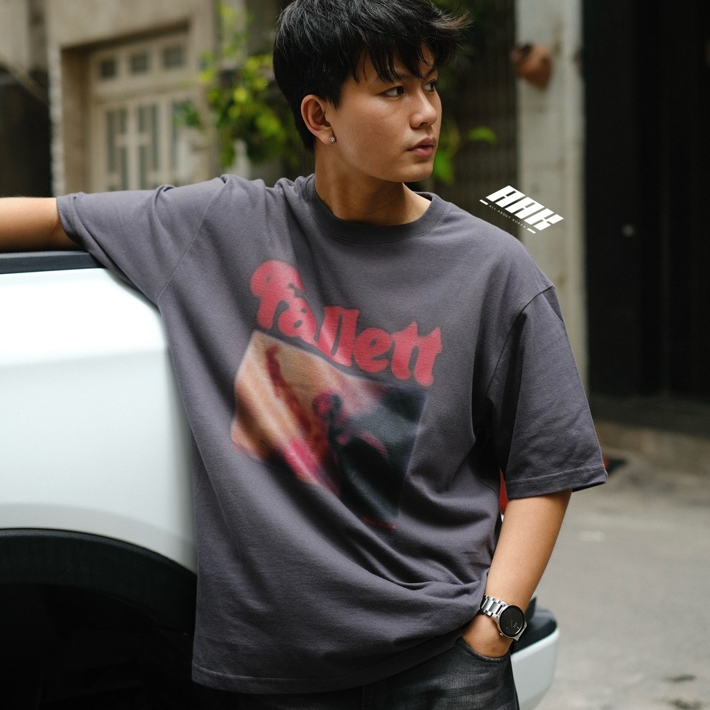 ÁO THUN PHONG CÁCH STREETWEAR HÀN QUỐC THƯƠNG HIỆU FALLETT CHÍNH HÃNG 100%