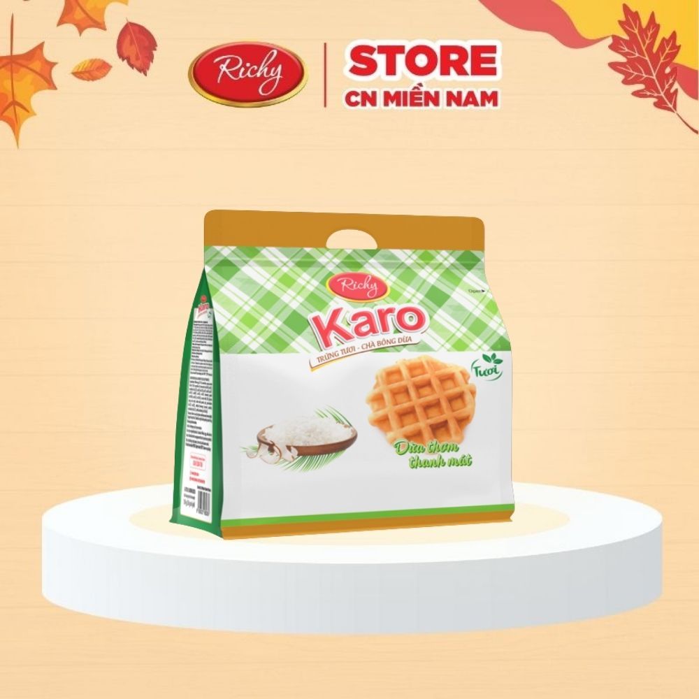 Bánh Karo trứng tươi chà bông vị dừa Richy new