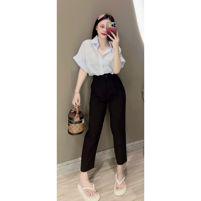 QUẦN TÂY BAGGY 9 tất lưng cao