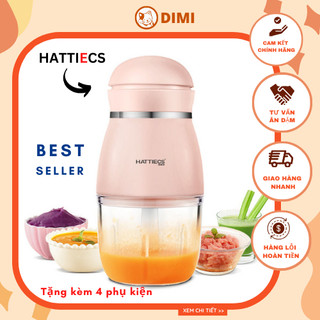 Máy xay 1 cối 6 lưỡi Hattiecs, máy xay đa năng, xay đồ ăn dặm cho bé, thịt, cá, tôm, rau củ, xay nhuyễn mịn