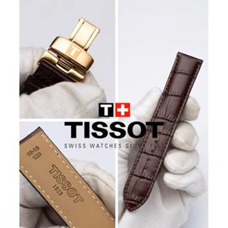 Dây đeo đồng hồ TISSOT bằng da bò thật khóa bướm cho đồng hồ size 18,19,20,21,22