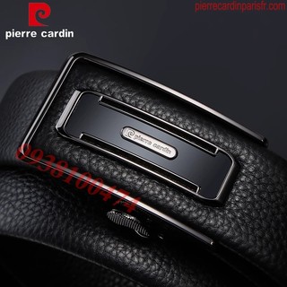 Thắt lưng Pierre Cardin chính hãng dây da bò thật khóa rút chốt tự động PCJ1063