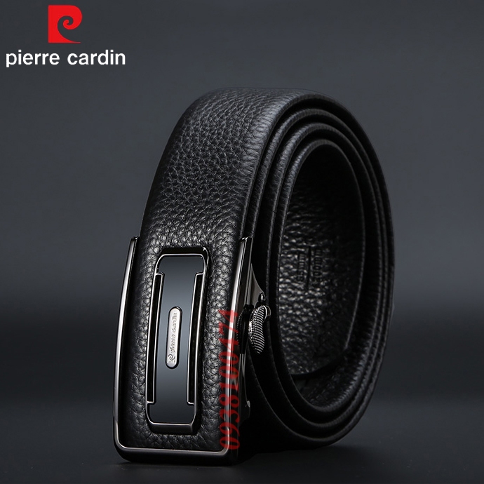 Thắt lưng Pierre Cardin chính hãng dây da bò thật khóa rút chốt tự động PCJ1063
