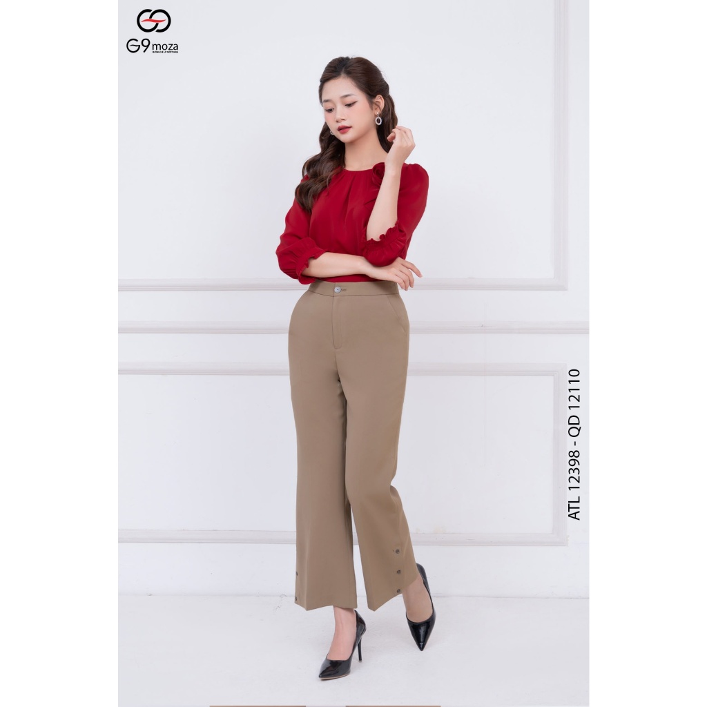 Áo tay dài G9moza 12398, Chất liệu lụa baby nhật cao cấp, mềm mịn, hạn chế nhăn nhàu.