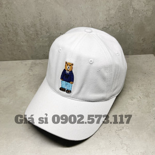 Nón kết mũ lưỡi trai thêu hình GẤU form mềm thêu chi tiết đơn giản dễ phối đồ thời trang cá tính unisex
