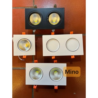 Đèn led âm trần đôi cob 2*7w,đèn âm trần cob sáng vượt trôi hiện đại