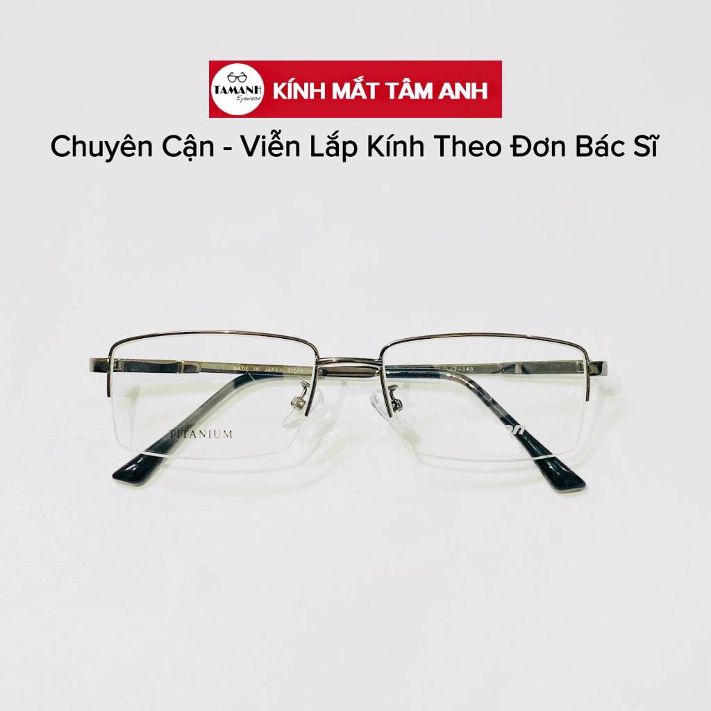 Gọng kính kim loại xẻ cước, dáng vuông dành cho nam,gọng được làm từ hợp kim và dây cước, mảnh và nhẹ.