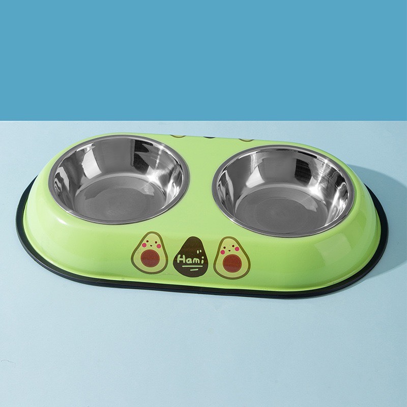 Bát ăn cho chó mèo cao cấp lòng bát inox có thể tháo rời, bát cho thú cưng