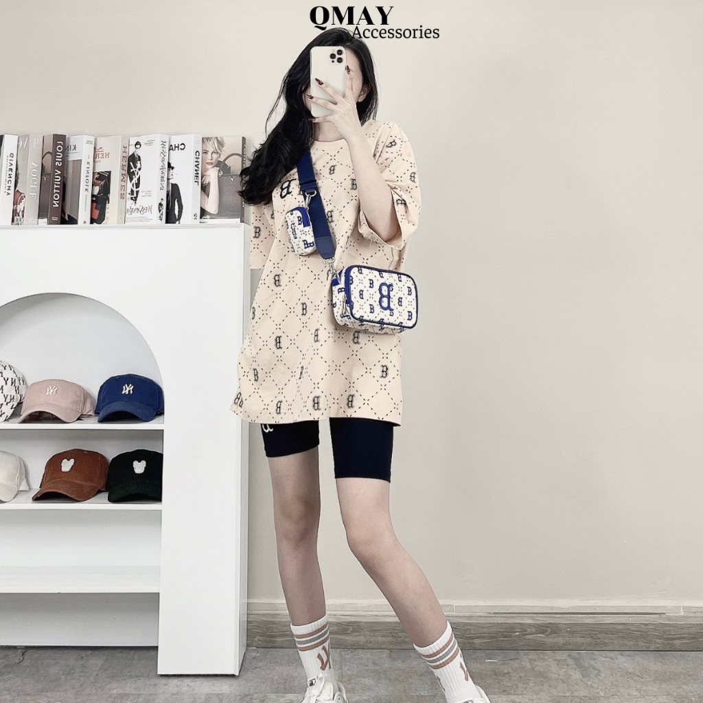 Túi Đeo Chéo MLB Dia Monogram Mini Crossbody Bag B527 Thời Trang Phong Cách Hàn Quốc Size 18cm x 5cm x 11cm