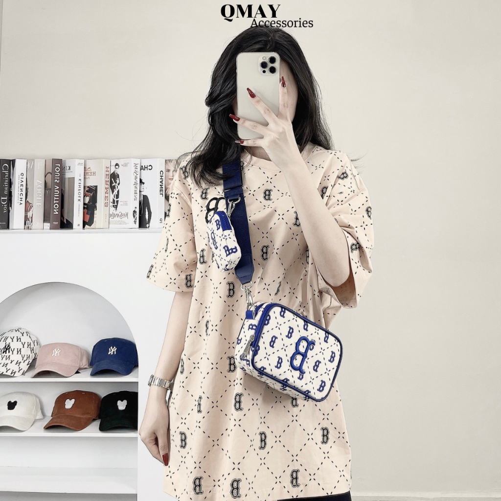 Túi Đeo Chéo MLB Dia Monogram Mini Crossbody Bag B527 Thời Trang Phong Cách Hàn Quốc Size 18cm x 5cm x 11cm