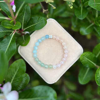 Vòng tay Phong thủy đá Beryl 6ly cho mẹ và bé Lador Jewelry