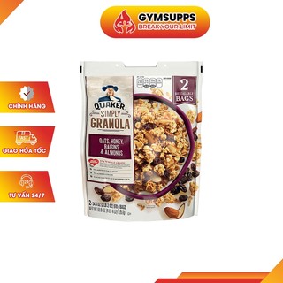 Ngũ Cốc Dinh Dưỡng  Mật Ong hạnh nhân nho khô Ăn Liền Yến mạch Quaker Simply Granola Raisins Almonds 2lbs Authentic 100%