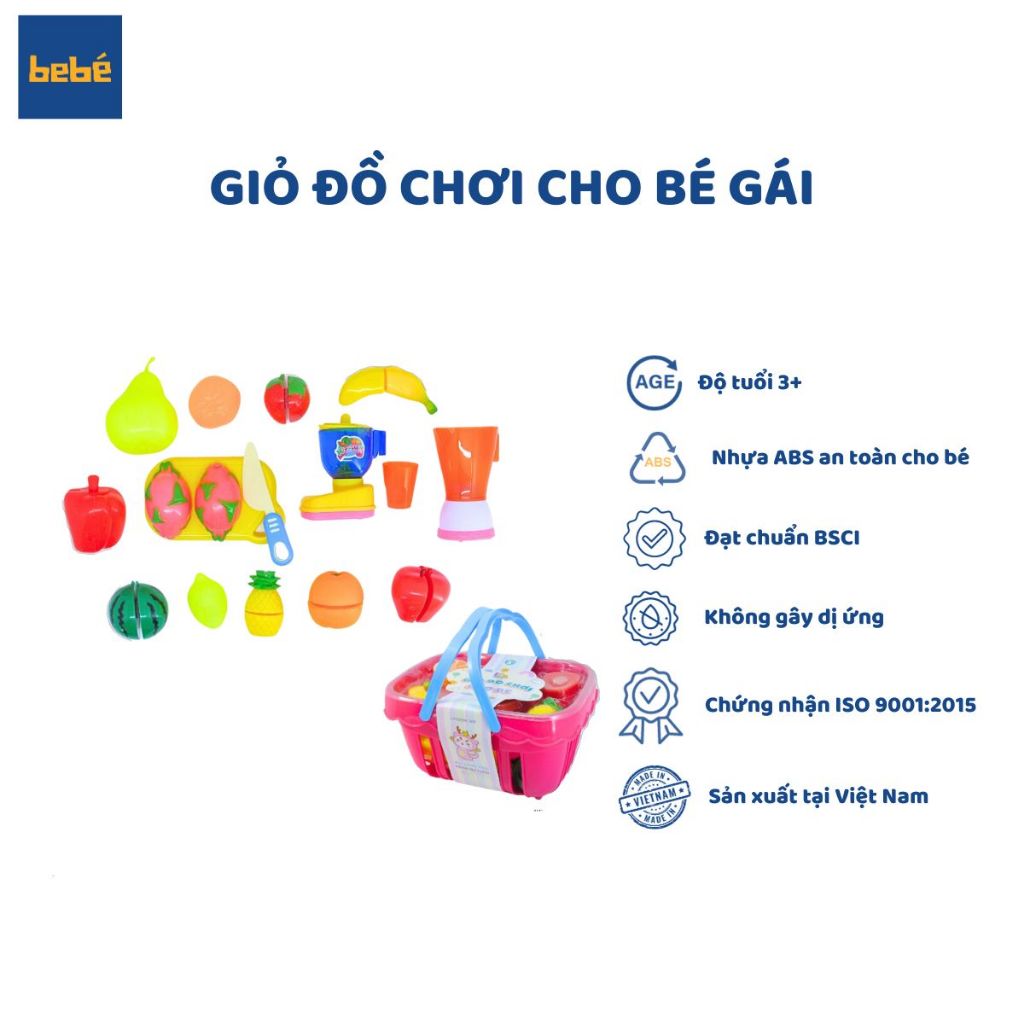 Giỏ đồ chơi cho bé gái - LAtoys - Sản xuất tại Việt Nam