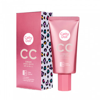 Kem nền Cathy Doll kiềm dầu chống nắng trắng da Speed White Cc Cream Spf50 Pa+++ 50ml - Kem nền CC kiềm dầu chống nắng
