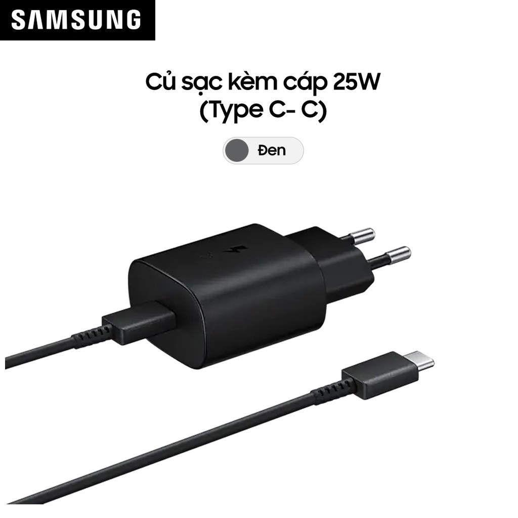 Bộ Sạc Nhanh Samsung 25W Type C PD Hàng Zin Bóc Máy tương thích với nhiều thiết bị - Bảo hành 6 tháng