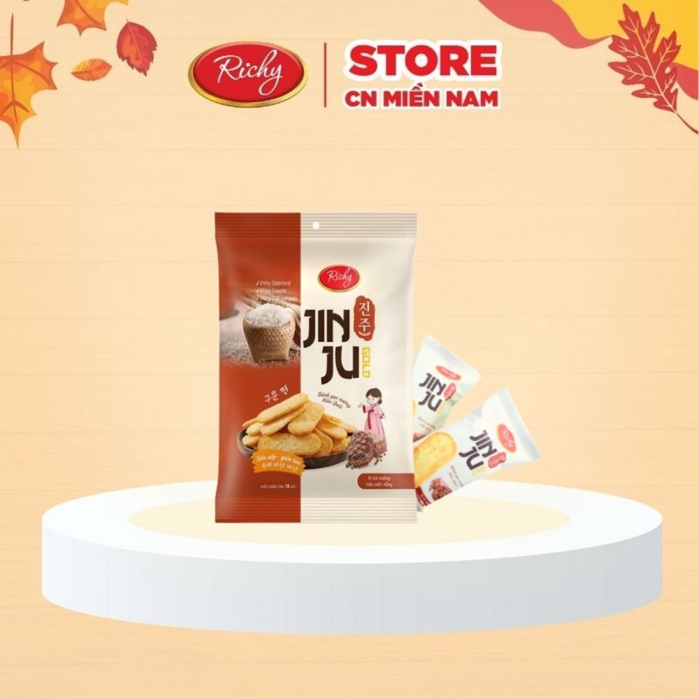 Bánh gạo Jinju Richy vị bò nướng tiêu một nắng