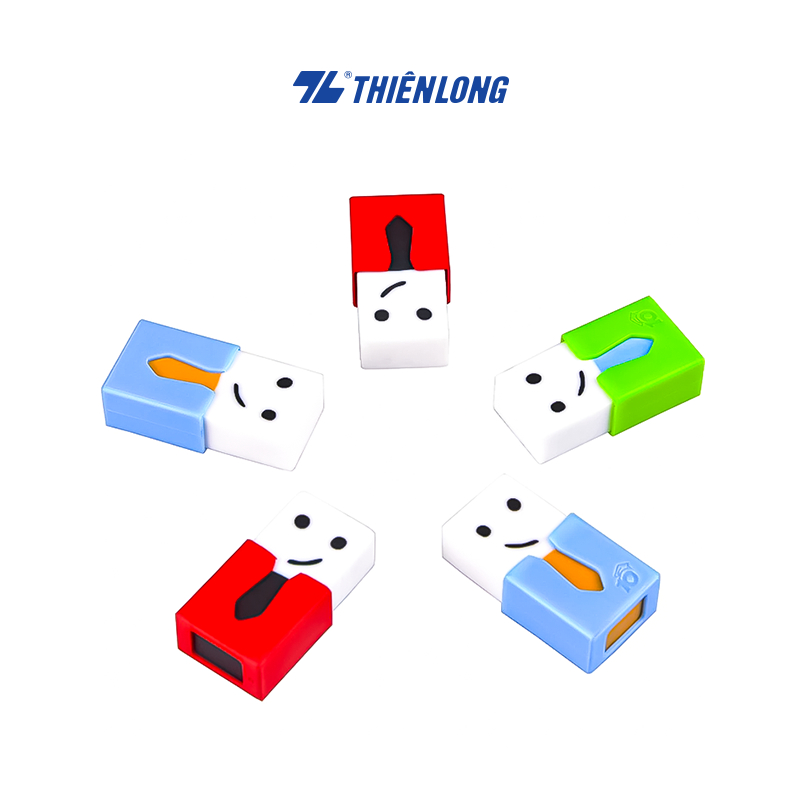 Combo 5 gôm tẩy chì 2B Thiên Long TP-E022 - Tẩy sạch, ít vụn, siêu mềm và siêu dẻo - An toàn, phù hợp học sinh, trẻ em