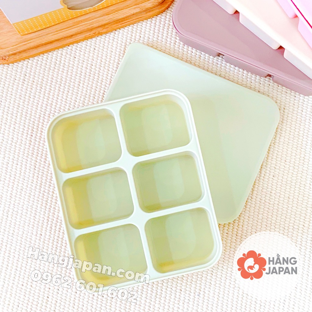 Khay trữ đông silicone Misan ăn dặm cho bé loại 6 ngăn, chất liệu an toàn cho bé, màu sắc ngẫu nhiên