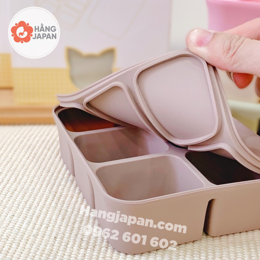 Khay trữ đông silicone Misan ăn dặm cho bé loại 6 ngăn, chất liệu an toàn cho bé, màu sắc ngẫu nhiên