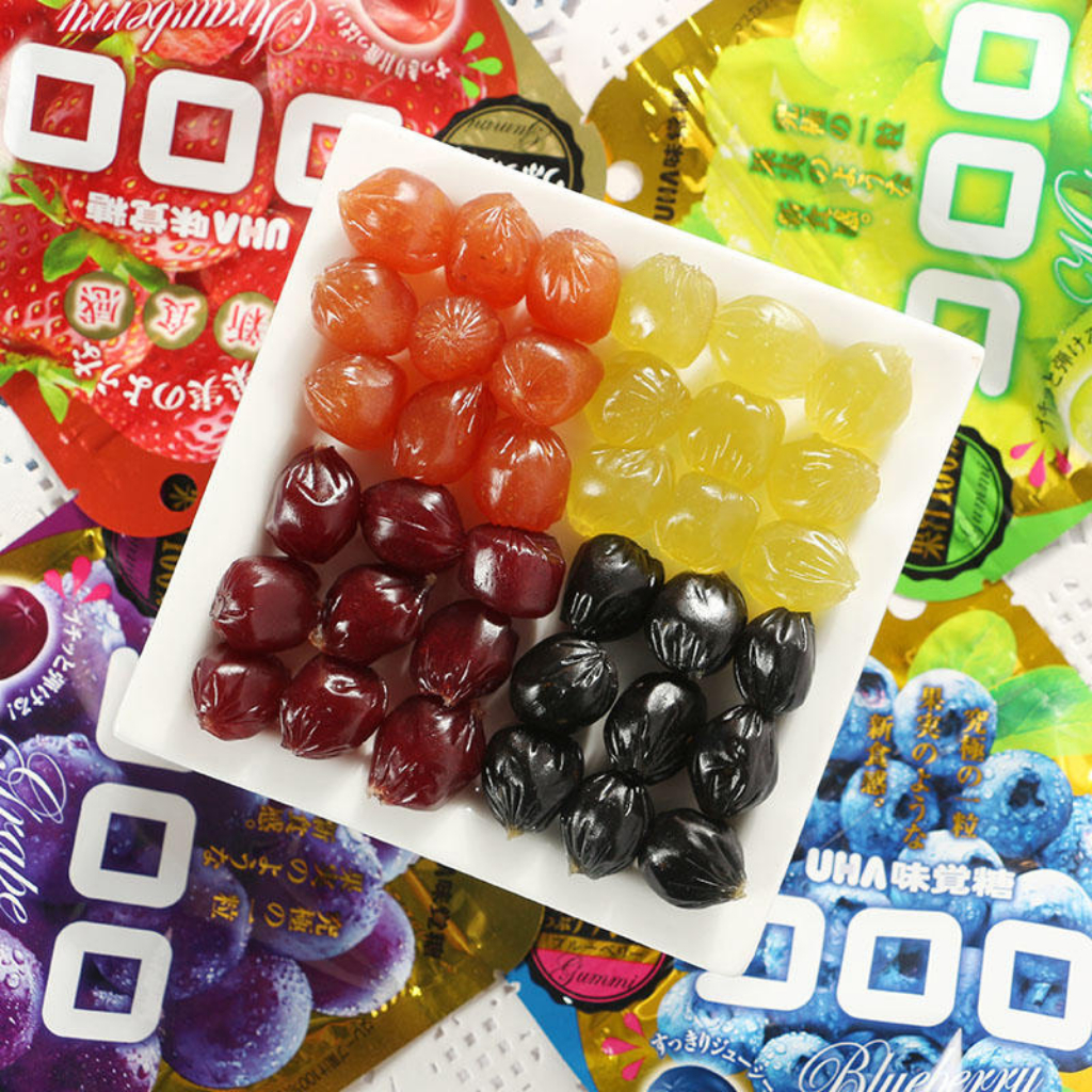 Kẹo dẻo UHA Kororo Nhật Bản vị dâu/nho/đào 40g