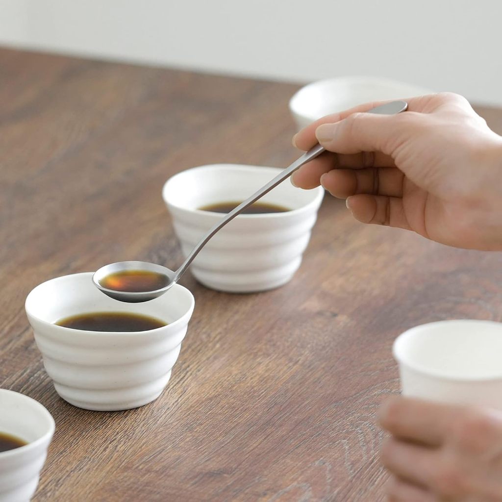 Thìa Cupping cà phê Kogu Nhật Bản Kim Loại màu Bạc