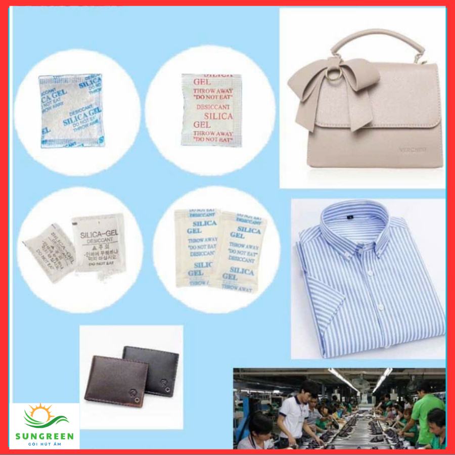 Gói hút ẩm Silicagel - Túi hút ẩm cho giày dép, thực phẩm,chống ẩm mốc .