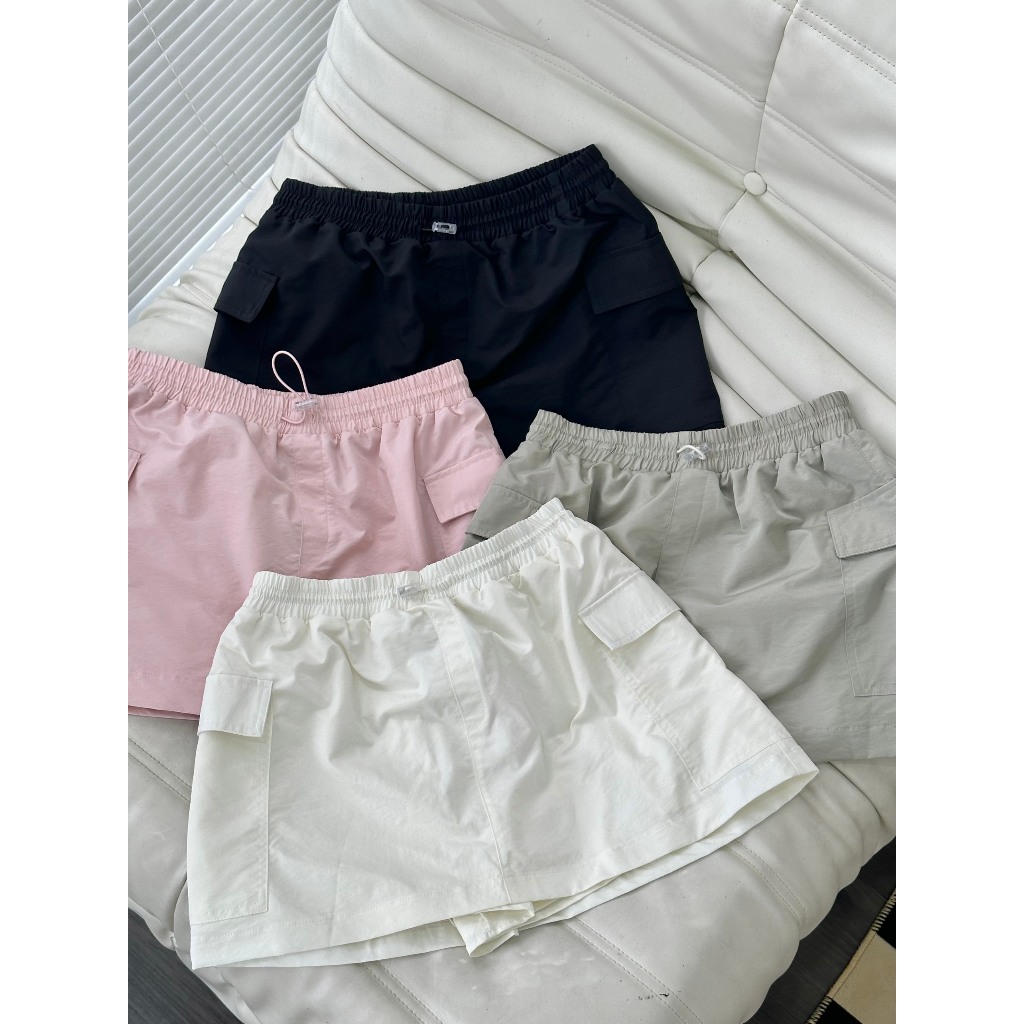 Chân váy dù túi hộp lưng chun ALI SKIRT