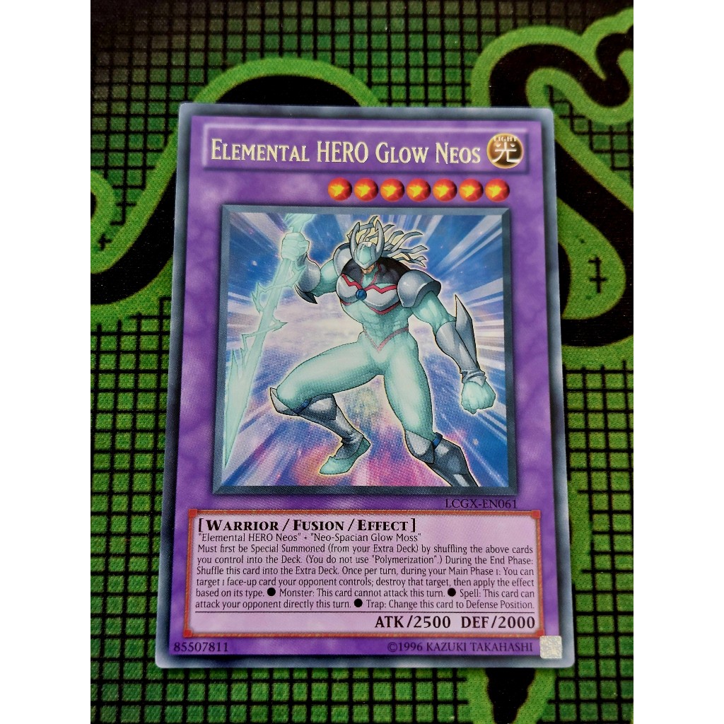 Thẻ Bài Mint90 Yugioh Monster Elemental Hero Glow Neos - LCGX-EN061 - Rare