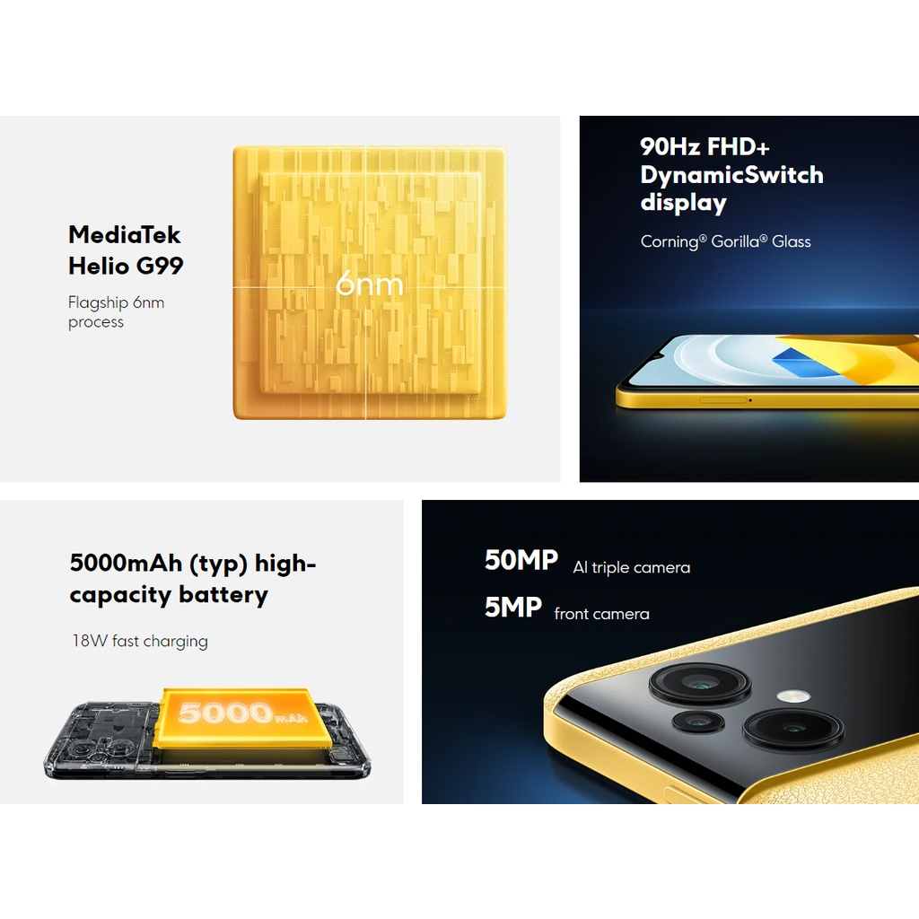 POCO M5 512GB ROM + 16GB RAM Có chức năng Facelock 6.58 MÀN HÌNH IPS LCD * Điện thoại thông minh nhập khẩu mới *